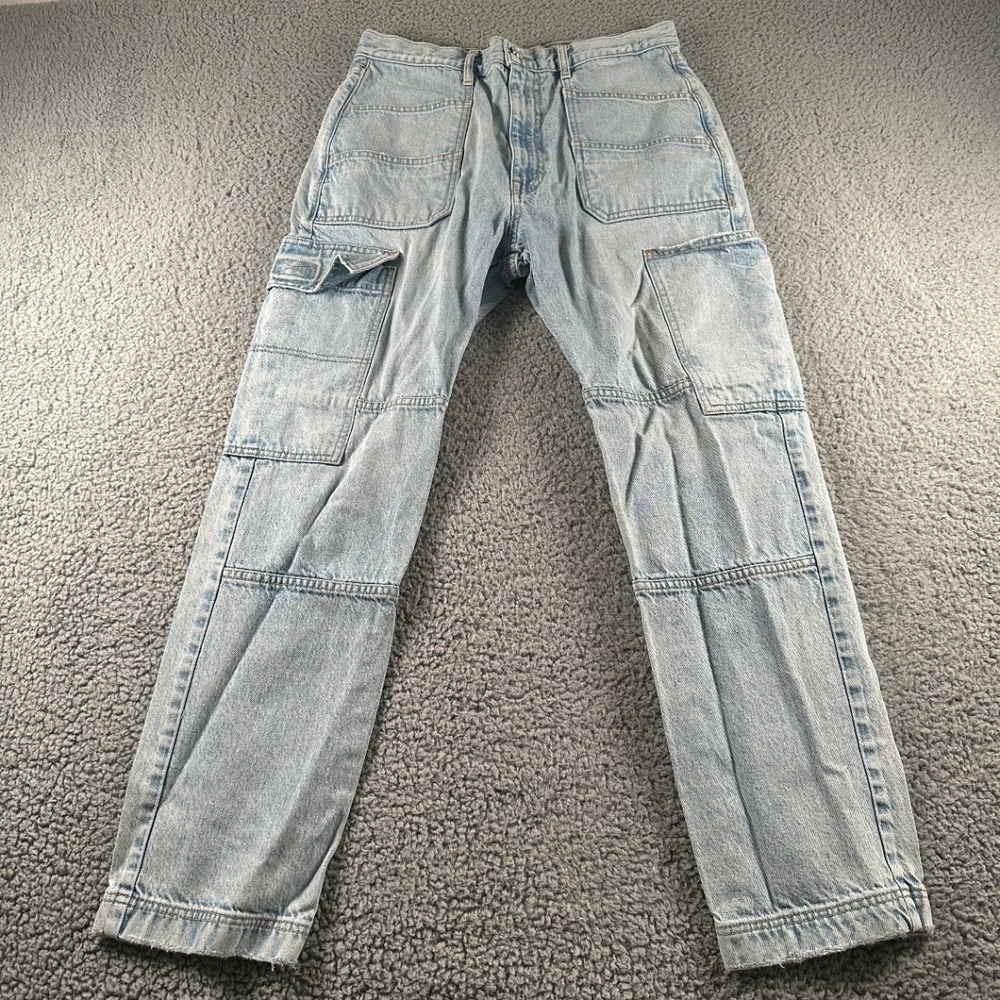 SLVRLAKE Savior‎ Jeans Women's 32 Blue Relaxed Light Wash Carpenter Utility